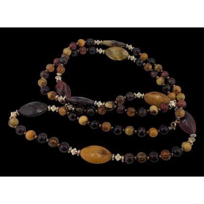 Vintage Bohemian Hippie Earth Tone Beaded Necklace