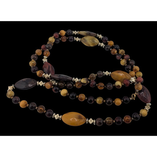 Vintage Bohemian Hippie Earth Tone Beaded Necklace