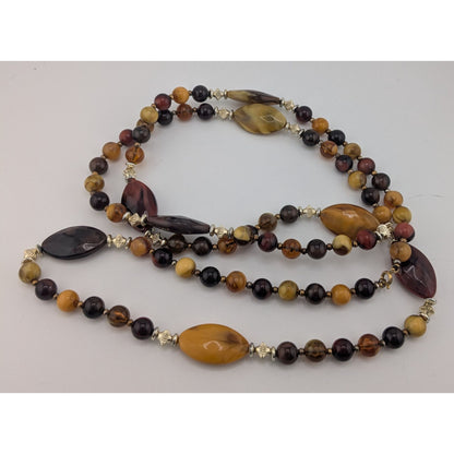 Vintage Bohemian Hippie Earth Tone Beaded Necklace