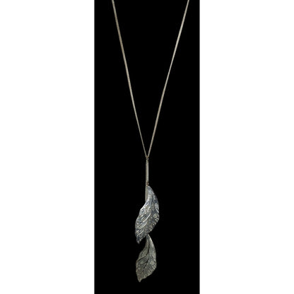 Fairycore Silver-Tone Leaf Pendant Necklace