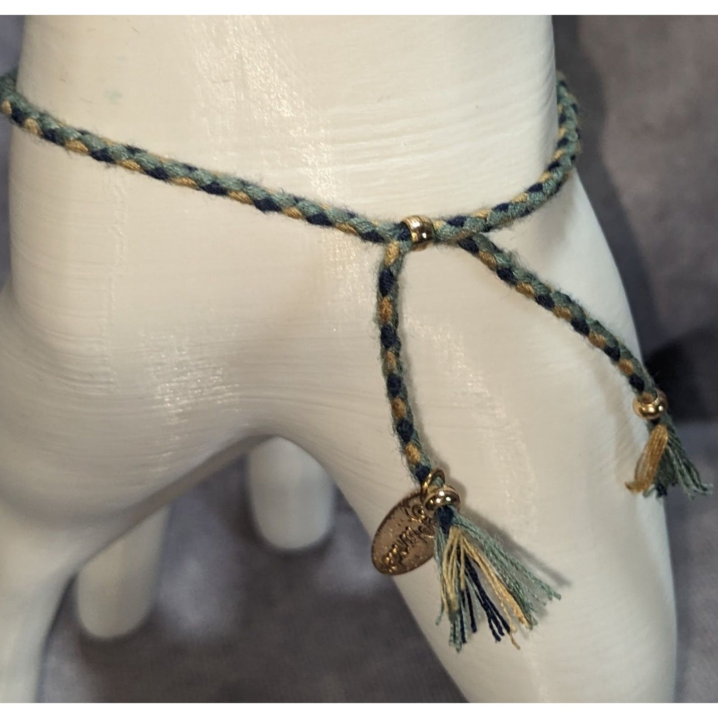 Boho Dainty Plunder Braided Tassel Crystal Charm Adjustable Bracelet