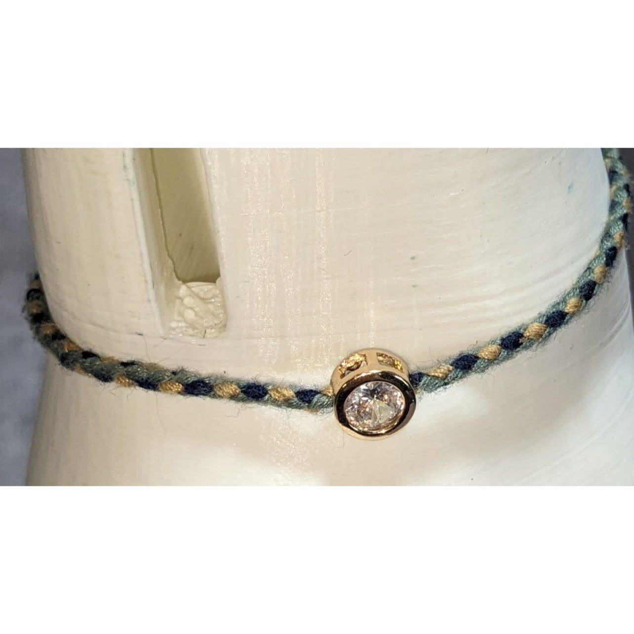 Boho Dainty Plunder Braided Tassel Crystal Charm Adjustable Bracelet