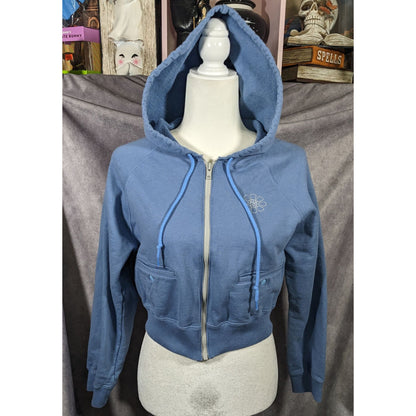 OK Kiko Blue Hooded Track Jacket With Pockets Size Medium