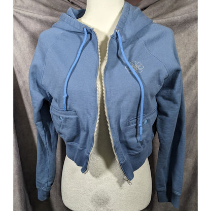OK Kiko Blue Hooded Track Jacket With Pockets Size Medium