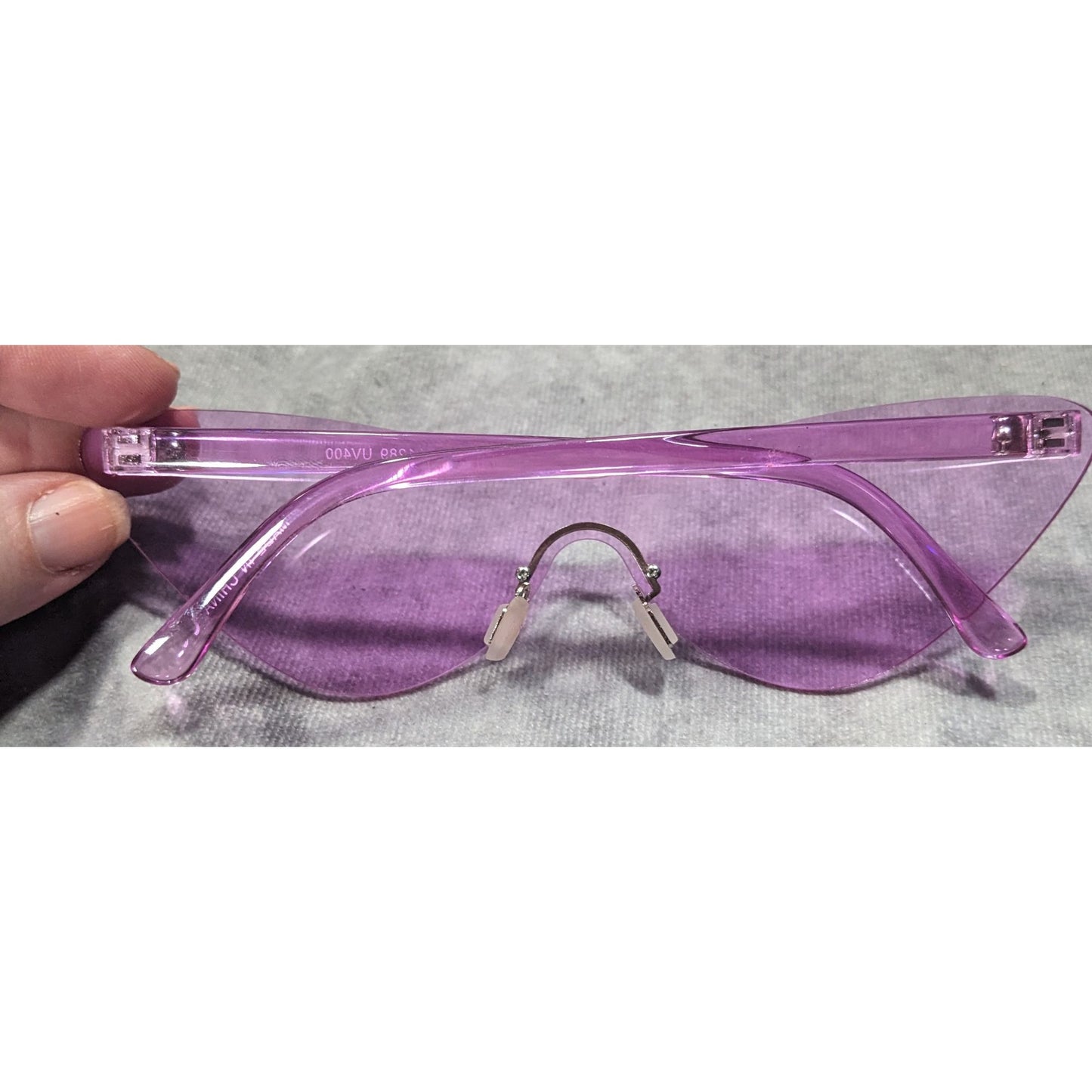 Funky Cateye Translucent Purple Fashion Sunglasses