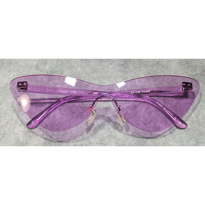 Funky Cateye Translucent Purple Fashion Sunglasses