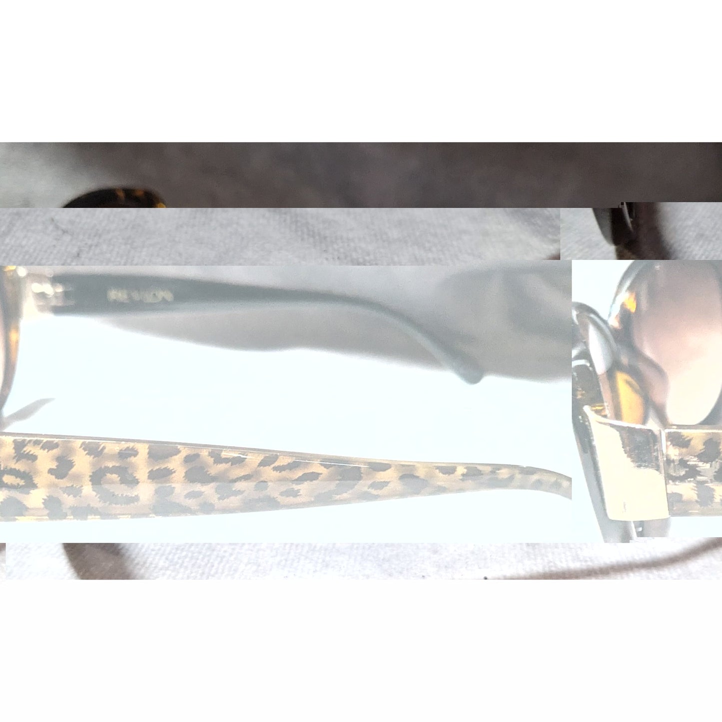 Retro Revlon Tortoise Shell And Leopard Print Sunglasses