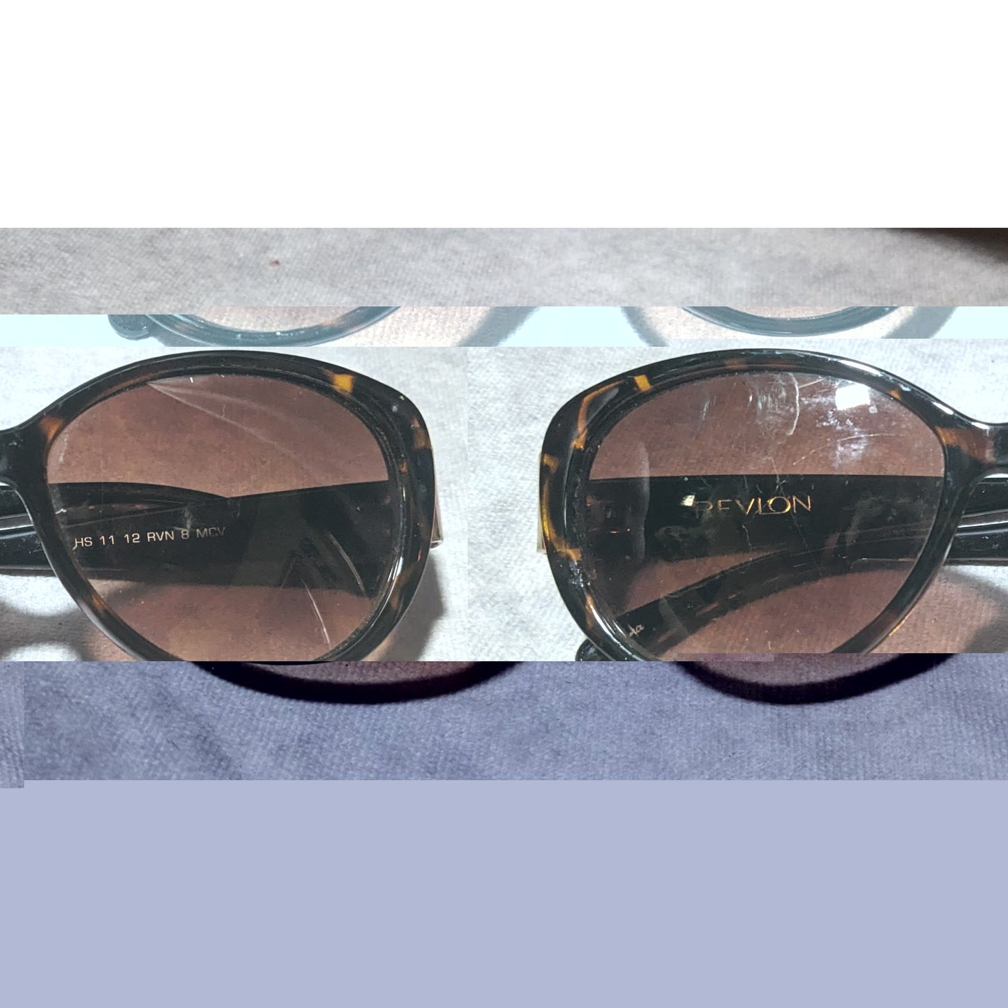 Retro Revlon Tortoise Shell And Leopard Print Sunglasses