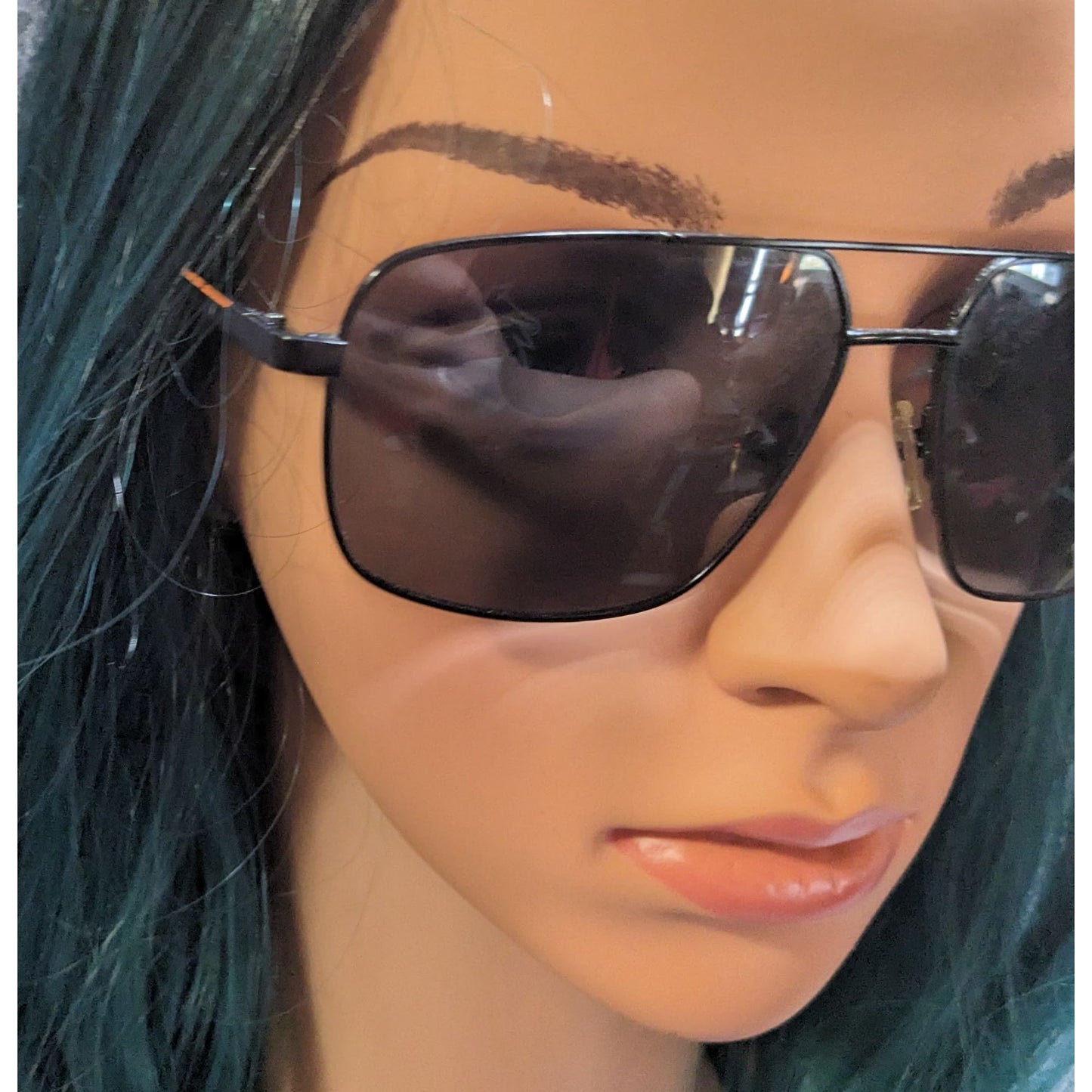 Mojiken Black And Orange Aviator Sunglasses