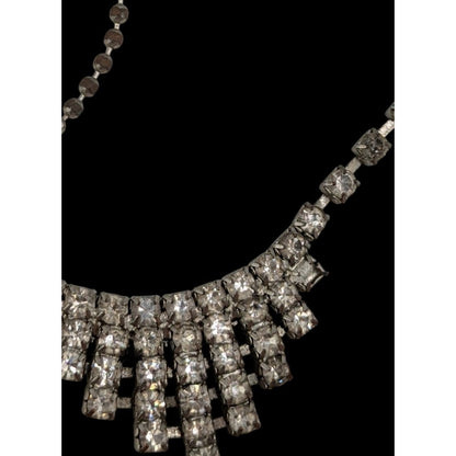 Aldo Glam Silver-Tone Rhinestone Statement Necklace