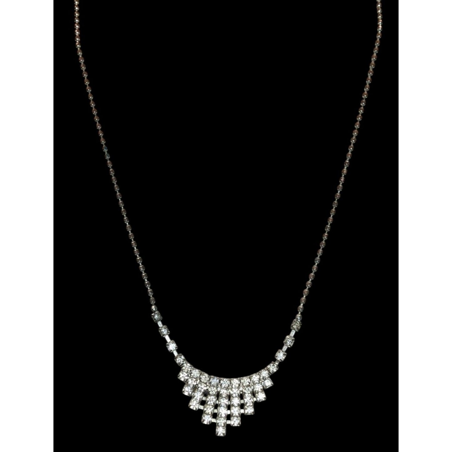Aldo Glam Silver-Tone Rhinestone Statement Necklace