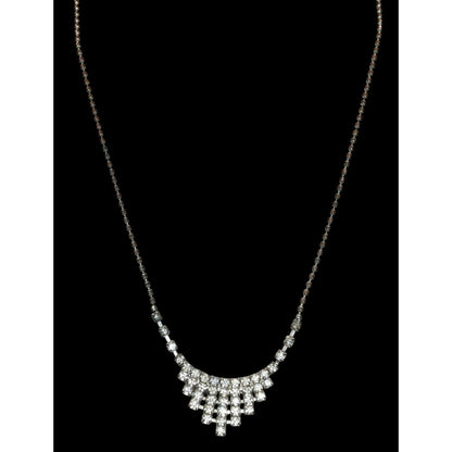 Aldo Glam Silver-Tone Rhinestone Statement Necklace