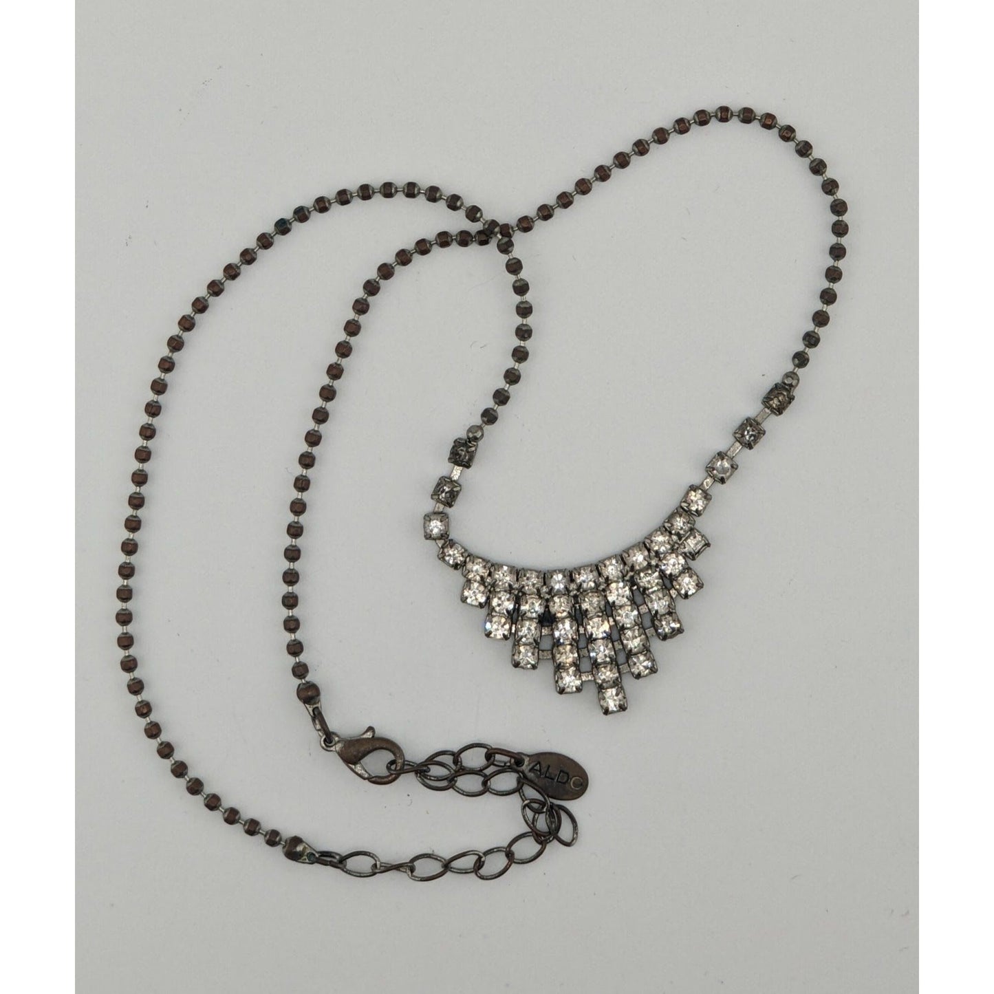 Aldo Glam Silver-Tone Rhinestone Statement Necklace