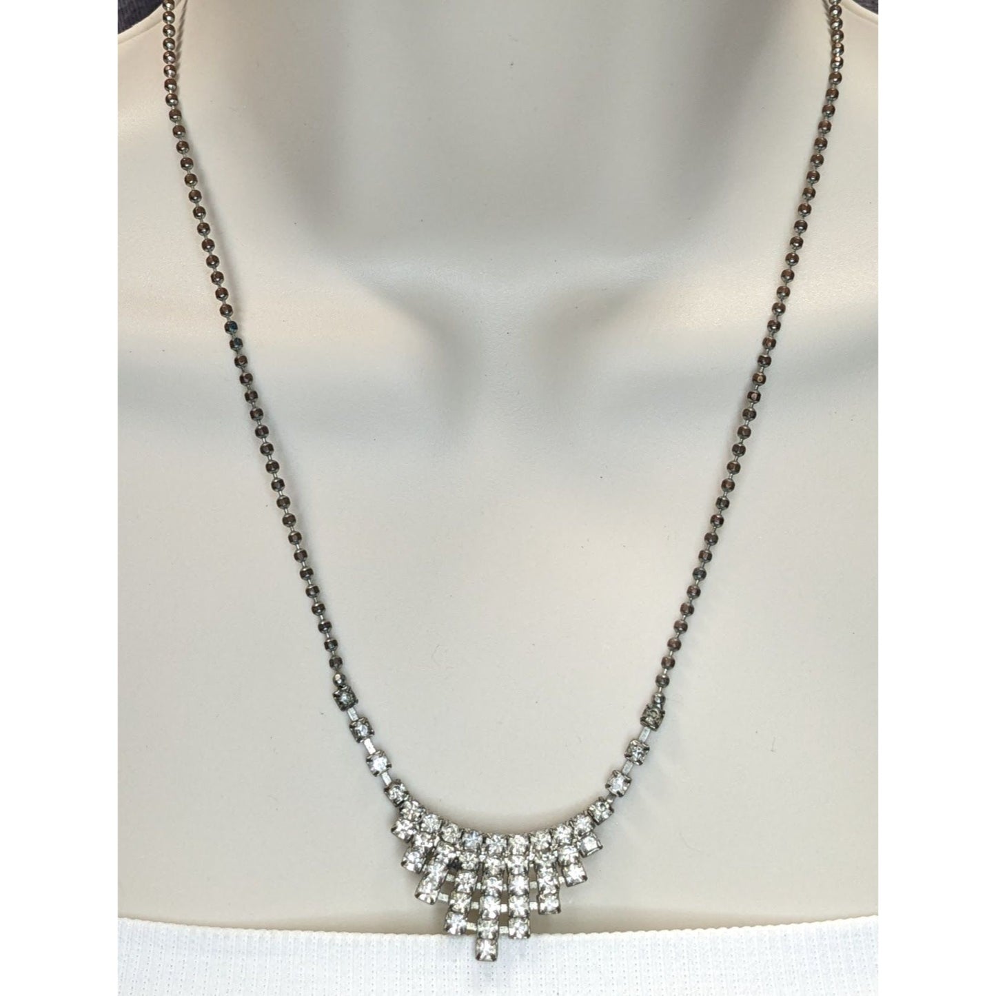 Aldo Glam Silver-Tone Rhinestone Statement Necklace