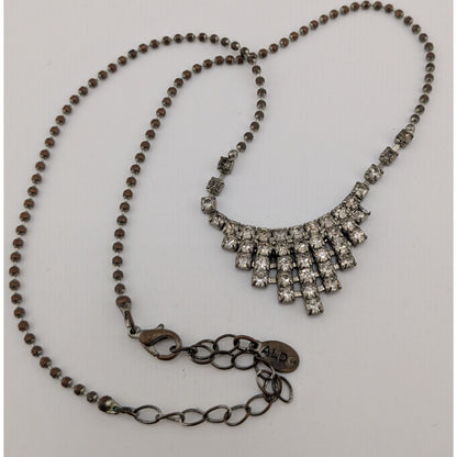 Aldo Glam Silver-Tone Rhinestone Statement Necklace