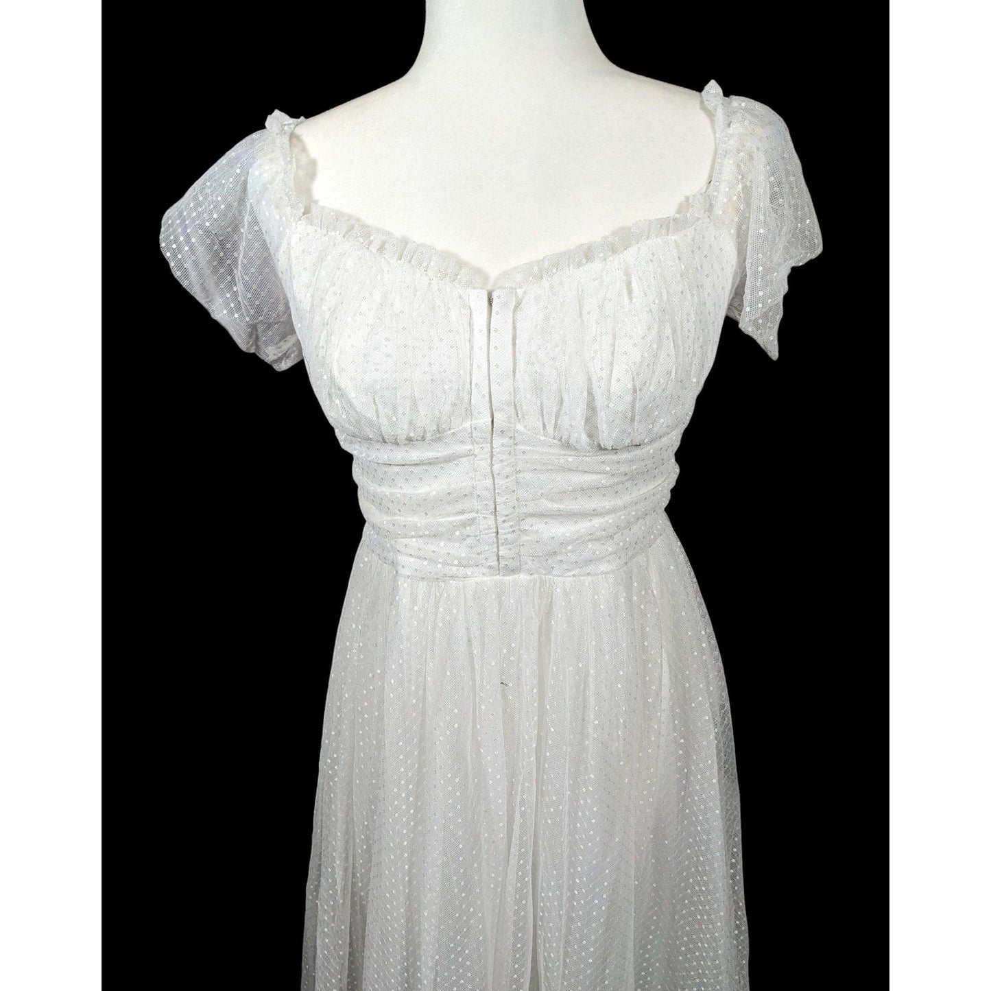 Lulus Regal Radiance Whimsical White Tiered Bustier Dress Size XL