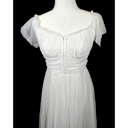 Lulus Regal Radiance Whimsical White Tiered Bustier Dress Size XL