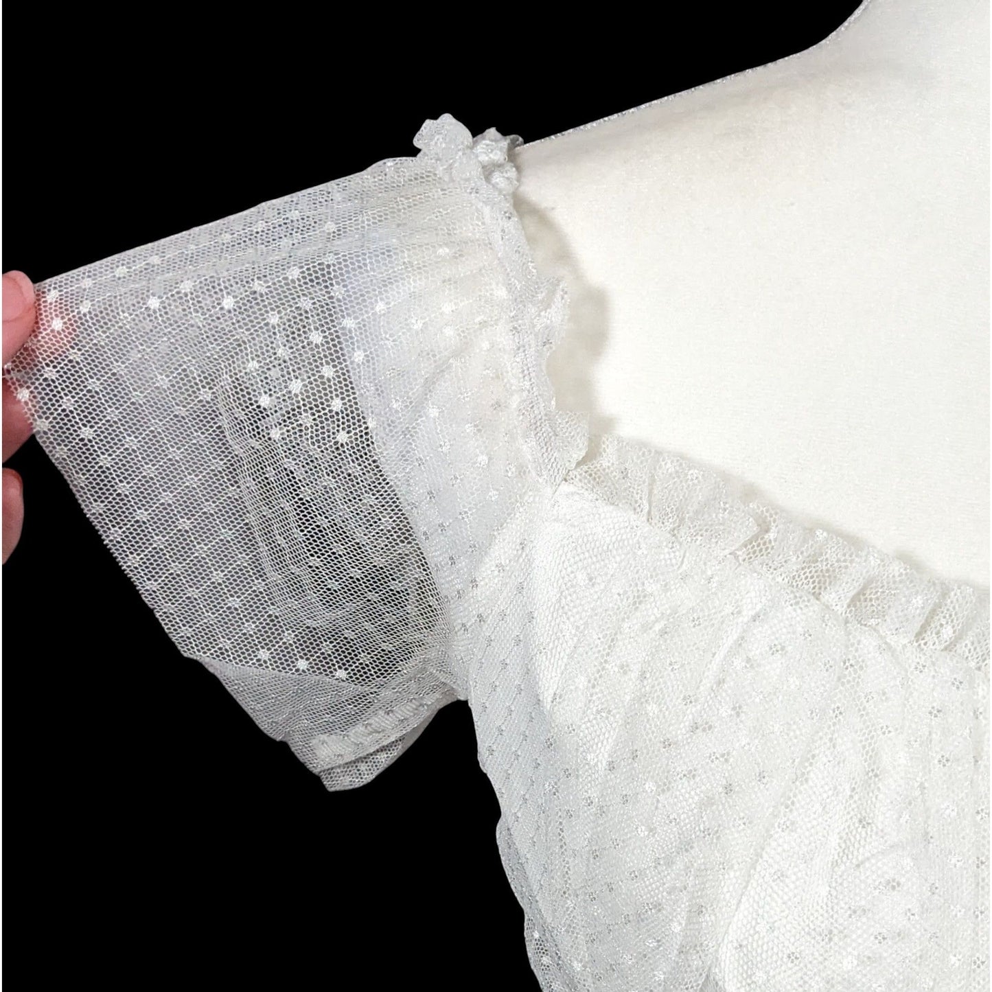 Lulus Regal Radiance Whimsical White Tiered Bustier Dress Size XL