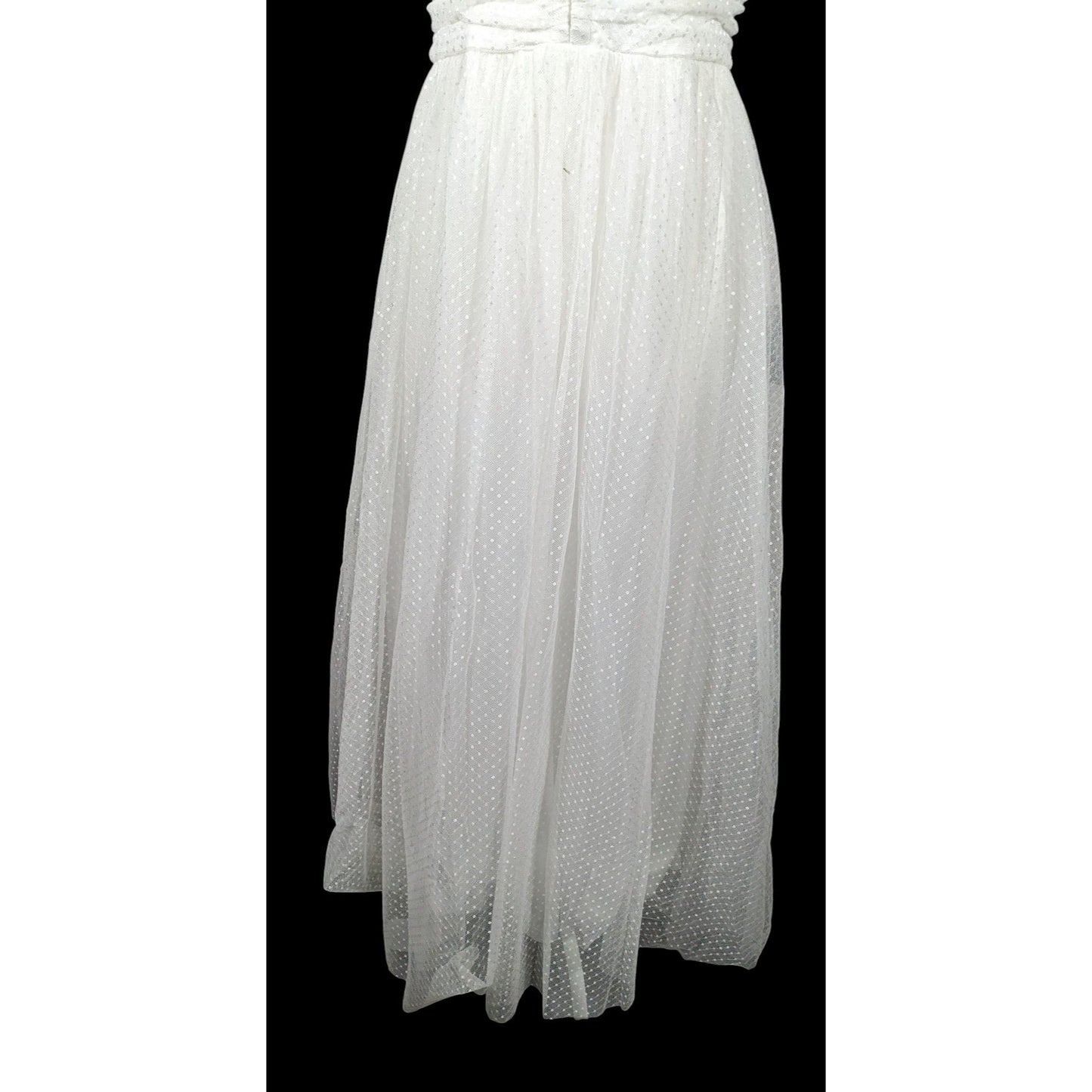 Lulus Regal Radiance Whimsical White Tiered Bustier Dress Size XL
