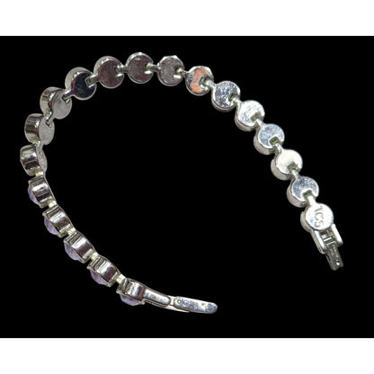 Touchstone Crystal by Swarovski Tennis Bracelet Pastel Purple And Stainless Steel