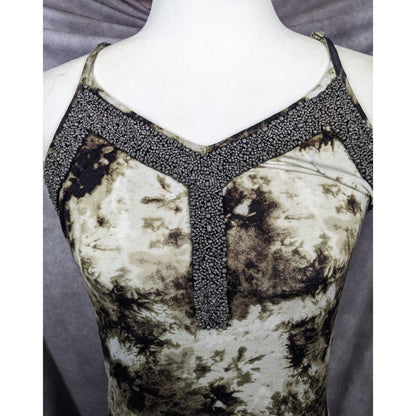 Ruff Hewn Hippie Bohemian Tie Dye Glass Beaded Dress Size XS
