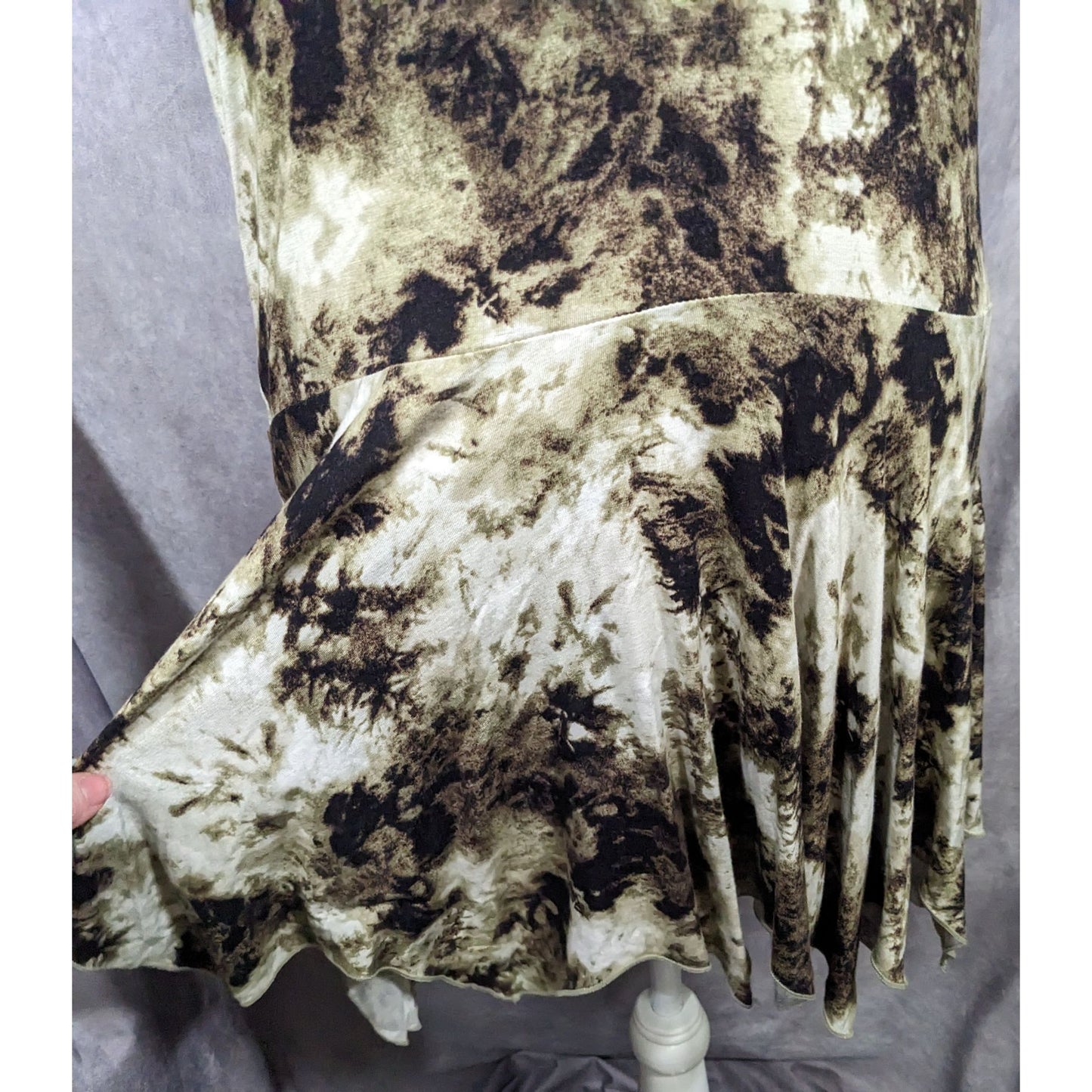 Ruff Hewn Hippie Bohemian Tie Dye Glass Beaded Dress Size XS