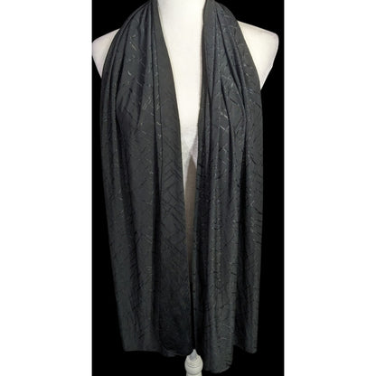 K.H.M. Black Textured Scarf/Headscarf