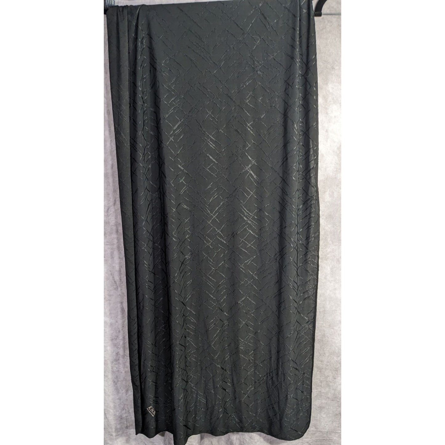 K.H.M. Black Textured Scarf/Headscarf