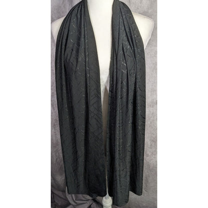 K.H.M. Black Textured Scarf/Headscarf