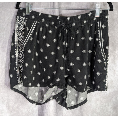 Old Navy Womens Boho Black & White Printed Shorts