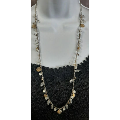 Preppy Banana Republic Silver Tone Charm Necklace