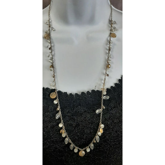 Preppy Banana Republic Silver Tone Charm Necklace