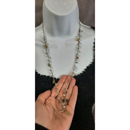 Preppy Banana Republic Silver Tone Charm Necklace