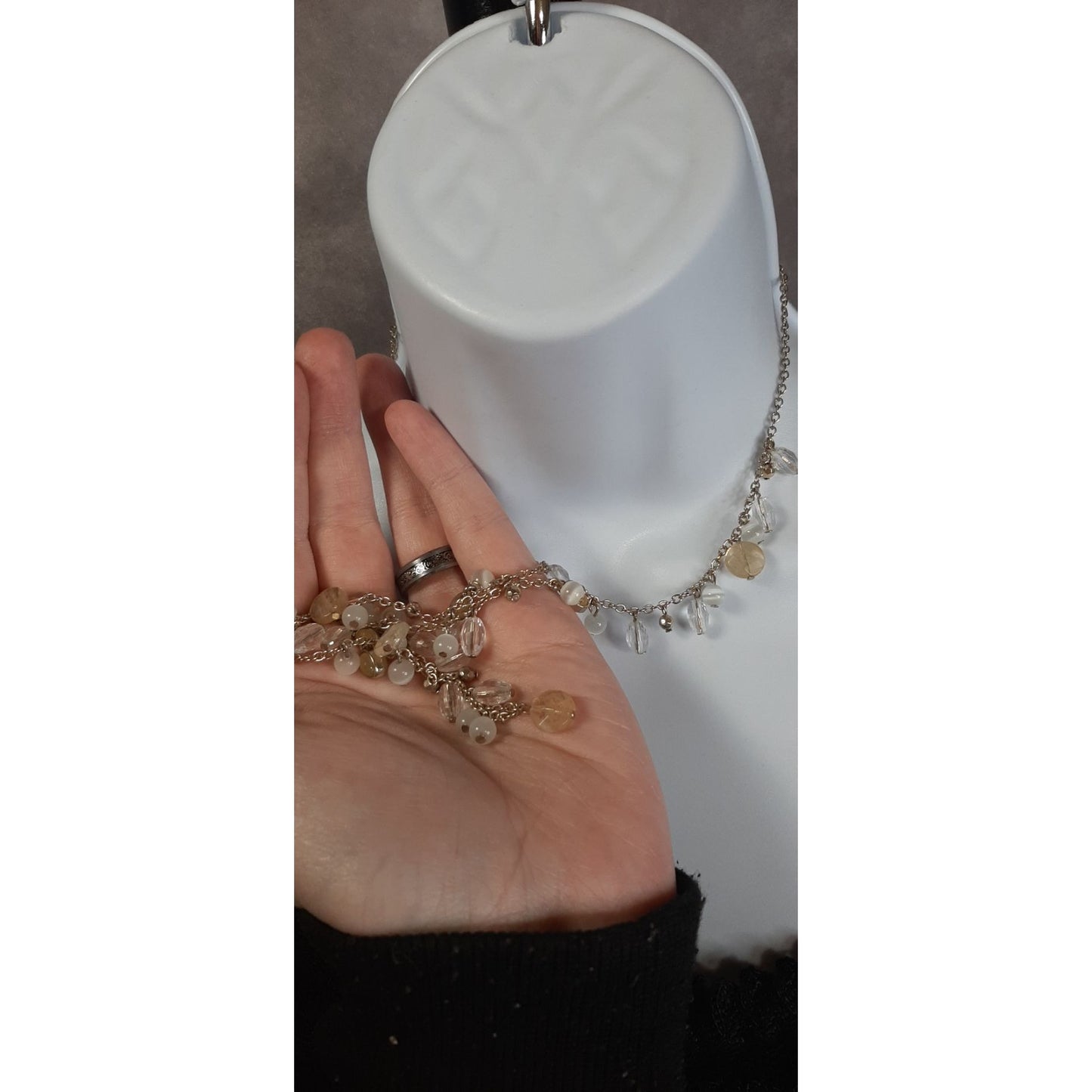 Preppy Banana Republic Silver Tone Charm Necklace