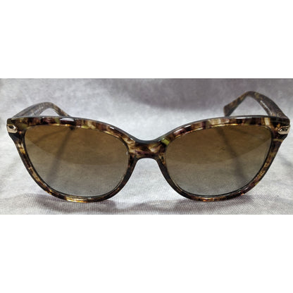 Coach Confetti Light Brown HC8132 Polarized Sunglasses With Case