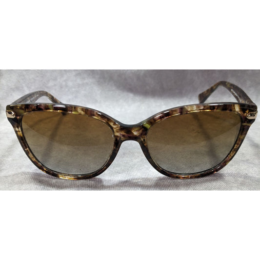 Coach Confetti Light Brown HC8132 Polarized Sunglasses With Case