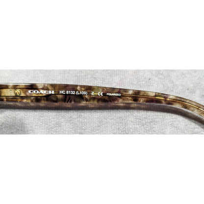 Coach Confetti Light Brown HC8132 Polarized Sunglasses With Case