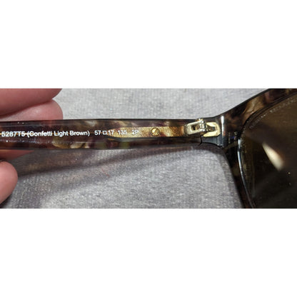 Coach Confetti Light Brown HC8132 Polarized Sunglasses With Case