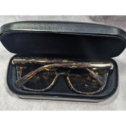 Coach Confetti Light Brown HC8132 Polarized Sunglasses With Case