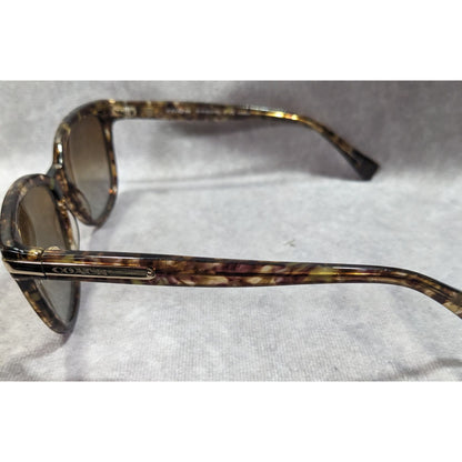 Coach Confetti Light Brown HC8132 Polarized Sunglasses With Case