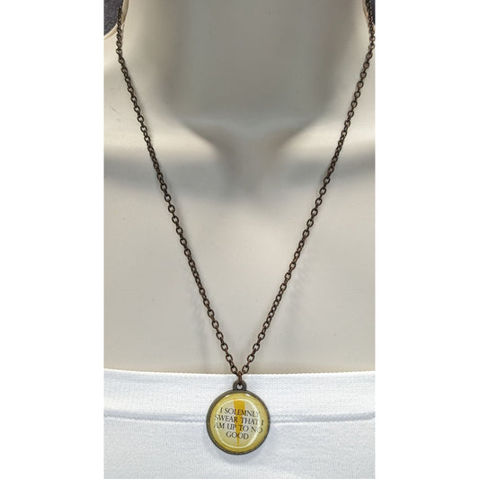 Harry Potter "I Solemnly Swear That I Am Up To No Good" Pendant Necklace