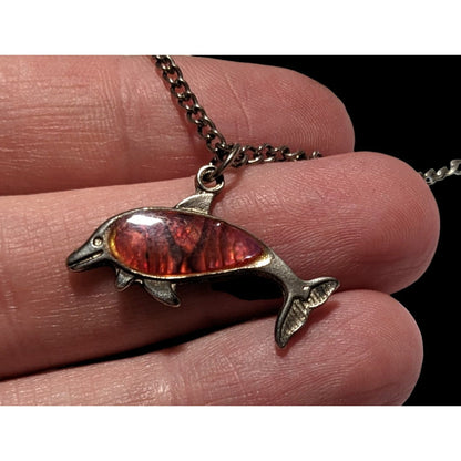 Pink Shell Dolphin Necklace