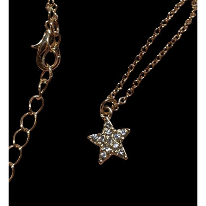 Minimalist Gold Rhinestone Star Necklace