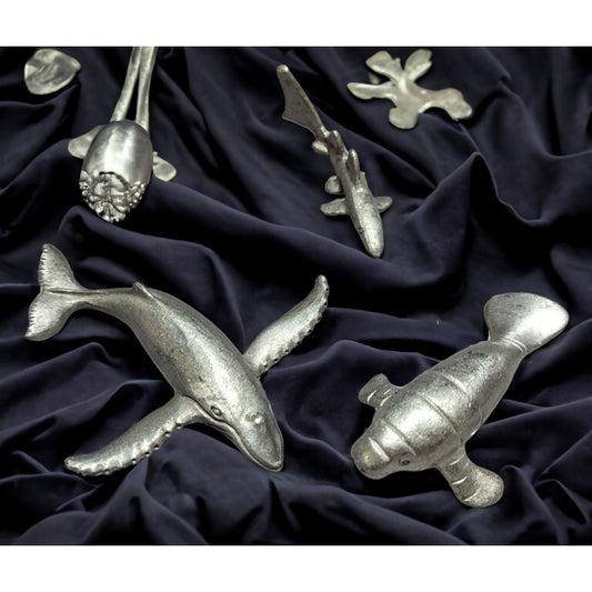 Spoontiques Vintage Pewter Sea Animal Figures (3)