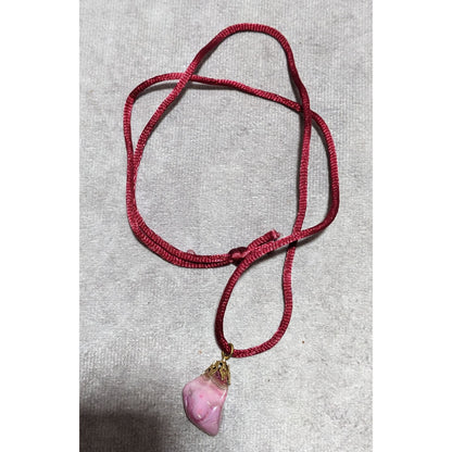 Dyed Pink Natural Agate Pendant Necklace