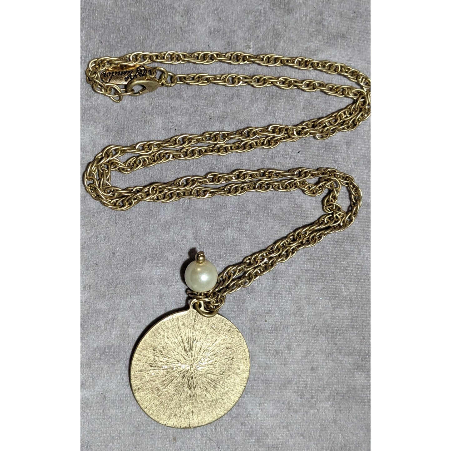 Plunder Jewelry Monogram "K" Medallion Necklace