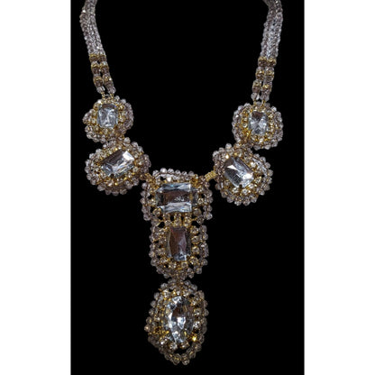 Vintage Glam Chunky Gemmed Statement Necklace