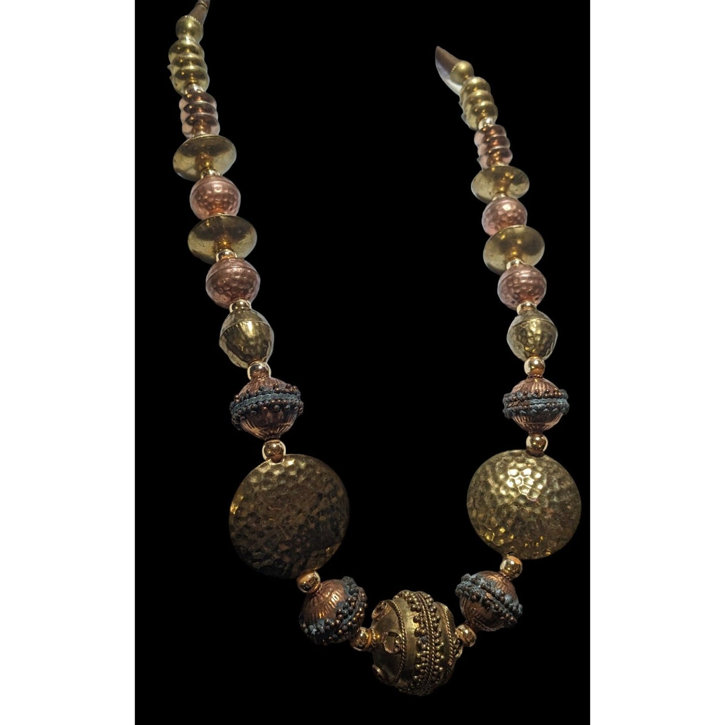 Vitnage Bohemian Mixed Metal Beaded Necklace