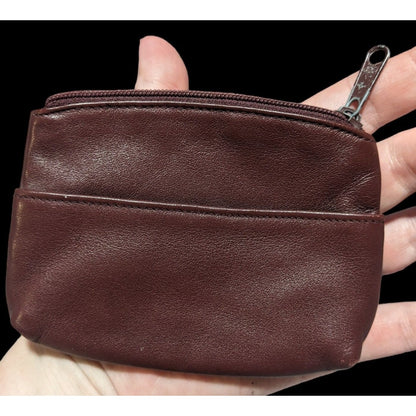 Mundi Maroon Zipper Pouch