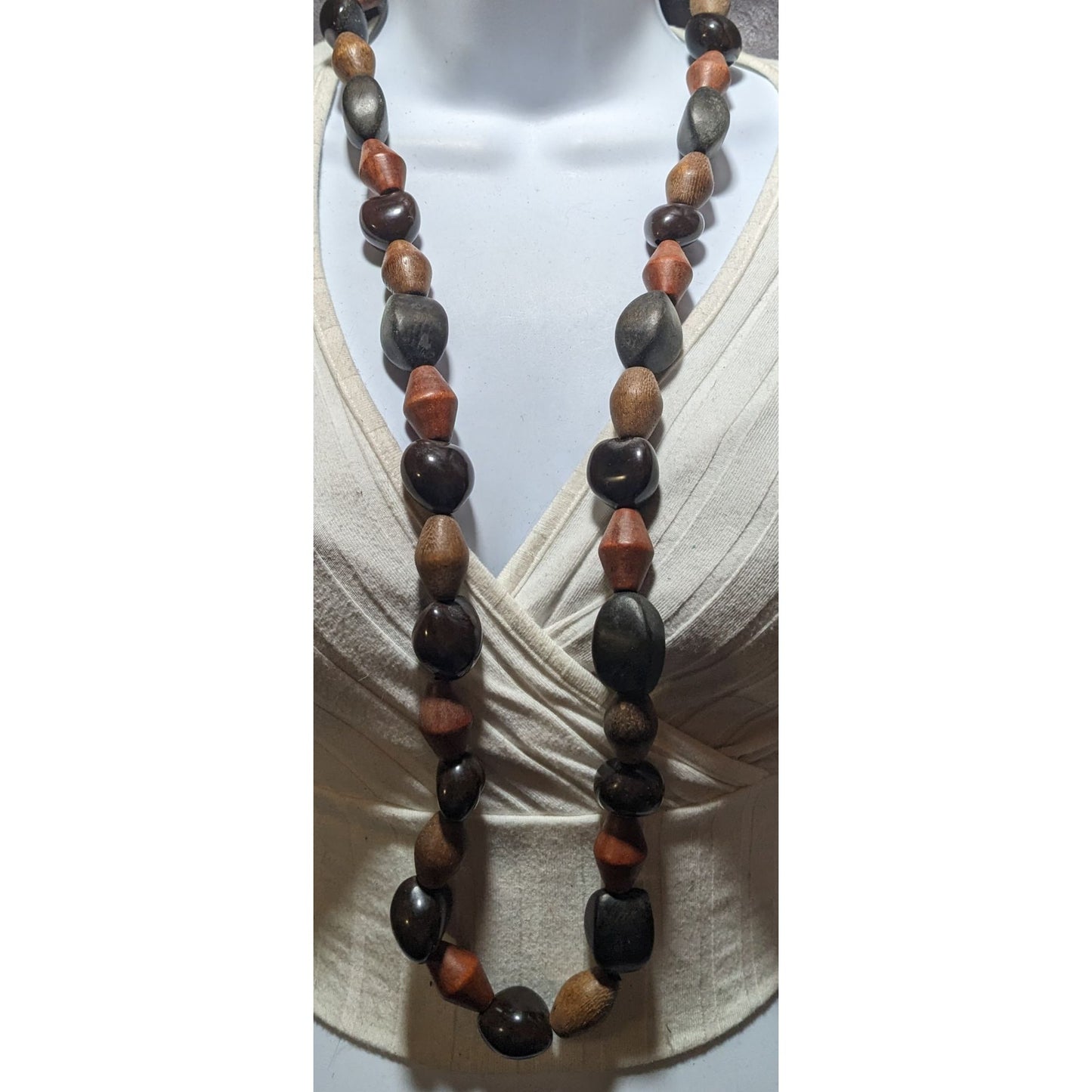 Chunky Wooden Beaded Necklace